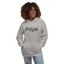 Load image into Gallery viewer, Gray Hoodie w/ Embroidered Black Alijai
