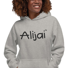 Load image into Gallery viewer, Gray Hoodie w/ Embroidered Black Alijai
